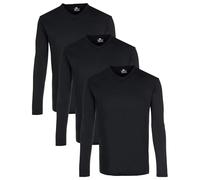 Lower East Basic Long-Sleeved Shirts for Men with V-Neck (Pack of 3/5/10) Made of 100% Cotton, Men's T-Shirt in Many Colours