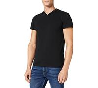 Lower East Basic Men's T-Shirt with V-Neck, Pack of 5, black, S