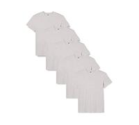 Lower East Basic Men's T-Shirt with V-Neck, Pack of 5, grey, 3XL