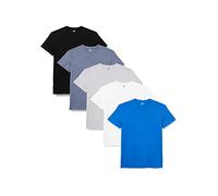 Lower East Men's LE156 T-Shirt, Black/Smoke Blue/Royal Blue/Light Grey Heather/White, 2XL (Pack of 5)