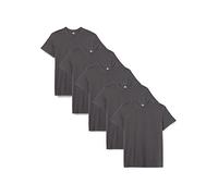 Lower East Basic Short Sleeved Men's T-Shirt, Pack of 5, Forged Iron, XL