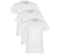 Lower East Le105 T-Shirt, White, M (Pack of 3) Men