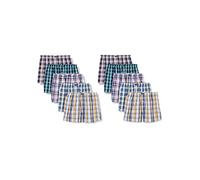 Lower East Men's Herren Boxershorts Boxer Shorts, Large Check, S (Pack of 10)