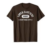 Lower East Side New York City 10002 / NYC Athletic Design T-Shirt, Men, Brown, 3X-Large