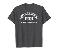 Lower East Side New York City 10002 / NYC Athletic Design T-Shirt, Men, Dark Heather Grey, Small