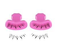 Lower Eyelash Stamp, Bottom Eyelash Stamp, Quick Eye Natural Look Makeup Tool, Portable Silicone Eyelash Applicator Tool, 1 Pair Reusable Stamps for Makeup Beginners