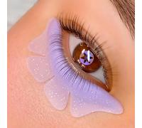 Lower Lash Lift Pads Silicone Under Eye Patch Bottom Eyelash Perm Rod Lash Lifting Shields For Lower Eyelash Curling Reusable Butterfly Pad For Perming Eyelashes and Protect Eyelids (Purple)