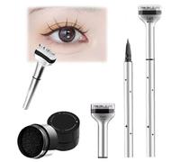Lower Lash Stamp - Waterproof Eyelash Stamp Kit, 2-in-1 Waterproof Sweatproof Eyeliner, Quick Eye Makeup Tool, Liquid Eye Liner Stamp, Eyeliner Pencil, for Bottom Lashes(Black set)