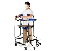 Lower Limb Training Walker Adult Walker for Seniors Walker Aid for The Disabled Hemiplegia Rehabilitation Standing Frame Anti Recline, Anti-Rollover Adjustable Height,