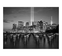 Lower Manhattan Tribute In Light Art Print Canvas Premium Wall Decor Poster