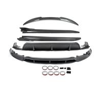 Lower Rear Body Spoiler For BMW X6 F16 Sport 2014-2019 Carbon Look Front Splitter + Rear Diffuser + Side Skirt + Rear Spoiler Body Aero Kit Rear Bumper Diffuser