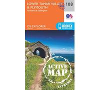 Explorer Active 108 Lower Tamar Valley & Plymouth Map With Digital Version - Orange, Orange One Size