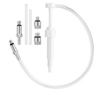 Lower Unit Gear Oil Pump, 10CC Stroke Lube Fluid Transfer Pump with 3/8" Metal Swivel 8mm & 10mm Adapters for Johnson Yamaha Mercury Outboard Motors Standard Quart Bottles with 28mm Bottle Caps