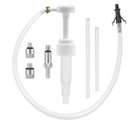 Lower Unit Gear Oil Pump, Oil Transfer Pump for 10cc Per Pump Stroke, 3/8 Inch Metal Swivel, 8mm & 10mm, 3rd Hand Adapter - for Most Marine Boat Outboard Motors and Automotive Transmission Fluids