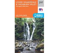 Explorer 297 Lower Wharfedale & Washburn Valley Map With Digital Version, Orange One Size