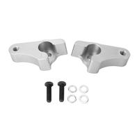 Lowering Blocks Kit 2Pcs Rear Slam Heavy Duty 2 Inch Lowering Blocks Kit for Touring Models 2002 to 2022 Durable Metal Motorcycle Accessories (Silver)