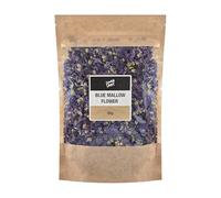 Lowhill Valley Blue Mallow Flower Herbal Tea - Soothe Your Senses with Nature's Elixir - 100% Pure Blue Mallow Flower - Dried Flower Tea - No Additives or Preservatives - 50g