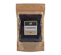 Lowhill Valley Elderberries - Whole Dried Sambucus Nigra Berries for Immune Support, Respiratory and Digestive Aid - Deep Fruity Flavour - 100% Natural Loose Herbal Tea - 200g
