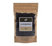 Lowhill Valley Elderberries - Whole Dried Sambucus Nigra Berries for Immune Support, Respiratory and Digestive Aid - Deep Fruity Flavour - 100% Natural Loose Herbal Tea - 100g
