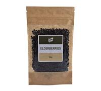 Lowhill Valley Elderberries - Whole Dried Sambucus Nigra Berries for Immune Support, Respiratory and Digestive Aid - Deep Fruity Flavour - 100% Natural Loose Herbal Tea - 50g