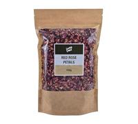 Lowhill Valley Red Rose Petals Herbal Tea - Handpicked Edible Flowers - No Additives or Preservatives - Organically Grown - 100% Pure - 150g