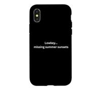 Lowkey... missing summer sunsets funny humor Office Slang Case for iPhone X/XS