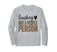 Lowkey Not A People Person Leopard Style Sarcasm Long Sleeve T-Shirt