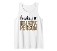 Lowkey Not A People Person Leopard Style Sarcasm Tank Top