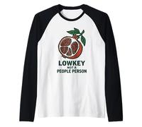 Lowkey Not A People Person Pomegranate Humor Raglan Baseball Tee