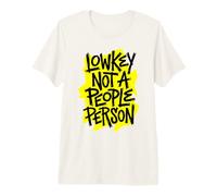 Lowkey Not A People Person Retro Funny Introvert Premium T-Shirt