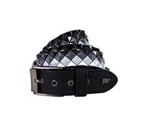 Lowlife Armor Leather Belt in Black and White