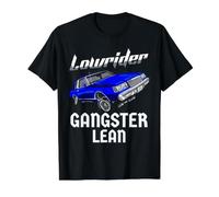 Lowrider Gangster Lean Low & Slow Chicano Cholo Vintage Car Value Graphic T-Shirt, Men, Black, M