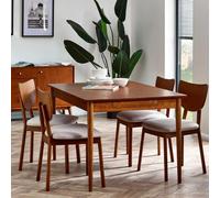 Lowry Cherry Wood Retro Style 4-6 Seater Extending Dining Table - 140cm-180cm