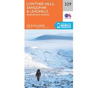 Explorer 329 Lowther Hills, Sanquhar & Leadhills Map With Digital Version, Orange One Size