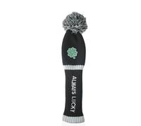 LOXASUM Golf Club Head Covers Driver Wood Set 1 3 5 Funny Knitted St. Patricks Day Gift Original Clover Embroidered Always Lucky 460cc POM POM (#1 Driver)