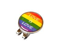 LOXASUM LGBT Pride Parade Gay Lesbian Love is Love Magnetic Golf Hat Clip Golf Ball Aiming Marker Professional Golf Training Aids Accessories