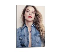 LOXBFMPKI Amber Heard Famous Actors Beautiful And Sexy Beauty Poster Wallpaper Decorative Painting Canvas Wall Posters And Modern Family Bedroom Decor 20x30inch(50x75cm)