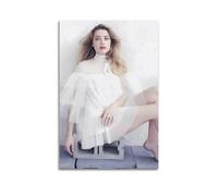LOXBFMPKI Amber Heard Famous Actors Beautiful And Sexy Beauty Poster Wallpaper Decorative Painting Canvas Wall Posters And Modern Family Bedroom Decor 08x12inch(20x30cm)