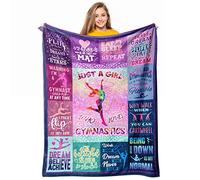 Loxezom Gymnastics Gifts for Girls, Gymnastics Stuff Blanket, Christmas Birthday Throws 60" x 50"