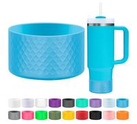 LOXICEN Silicone Boot for Stanley, Cup Boots Compatible with Stanley 40oz 30oz 20oz Tumbler, Cup Accessories Boot Blue