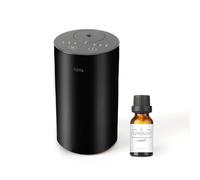 LOXIM Waterless Portable Diffuser with Peppermint Essential Oil, Aromatherapy Diffuser with Battery Operated, 3 Cold Mist, Timer 1/2/3H, for Cars, Home, Office, Bedroom, Spa, Travel (Black)