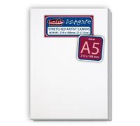Loxley A5 size Traditional 18 mm Depth Ashgate Stretched Artists Canvas, White