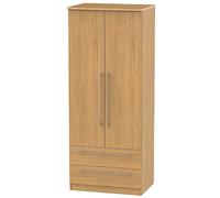 Loxley Assembled 2 Door 2 Drawer Wardrobe Oak