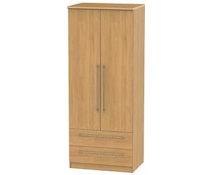 Loxley Assembled 2 Door 2 Drawer Wardrobe Oak