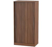 Loxley Assembled 2 Door Sliding Wardrobe Walnut