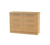 Loxley Assembled Bedroom 6 Drawer Midi Chest Oak