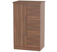 Loxley Assembled Short Childrens Wardrobe Walnut