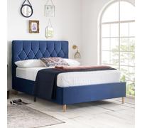 Loxley Bed - Blue Fabric - Sizes Available