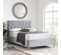 Loxley Bed - Dark Grey Fabric - Sizes Available