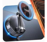 LOXP for MagSafe Car Mount, Vacuum Phone Holders for Your Car, Black | 98+LBS Suction Base, 3600gf Strong Magnet, 360° Adjustabl, Dashboard & Windshield Mount, for iPhone 17-12 Pro Max Plus Air